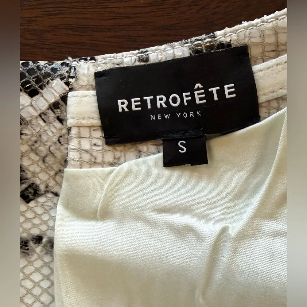 Retrofete Leather Snakeskin Print Sleeveless Corset Top - Picture 8 of 12